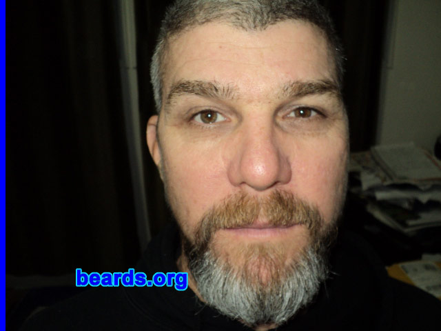 Stephen C.
Bearded since: 2011. I am an experimental beard grower.

Comments:
I grew my beard because I can at this time.

How do I feel about my beard? I wish it would grow thicker on the sideburns area.
Keywords: goatee_mustache